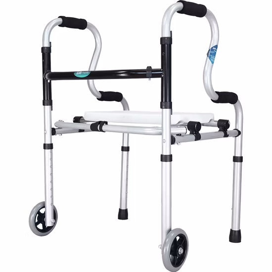 Medizinischer Rollator aus Aluminium für behinderte Patienten, zusammenklappbar